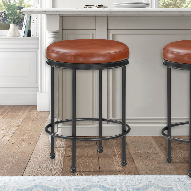 Michael - Backless Counter Height Stool - Caramel