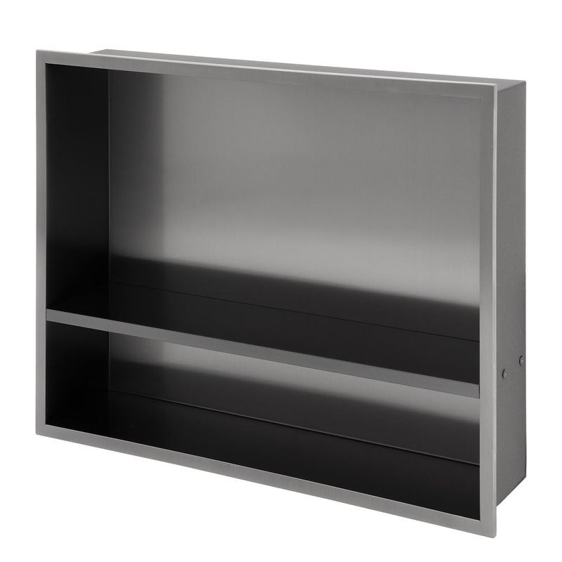 Modern Stainless Steel Shower Niche Double Shelf For Bathroom