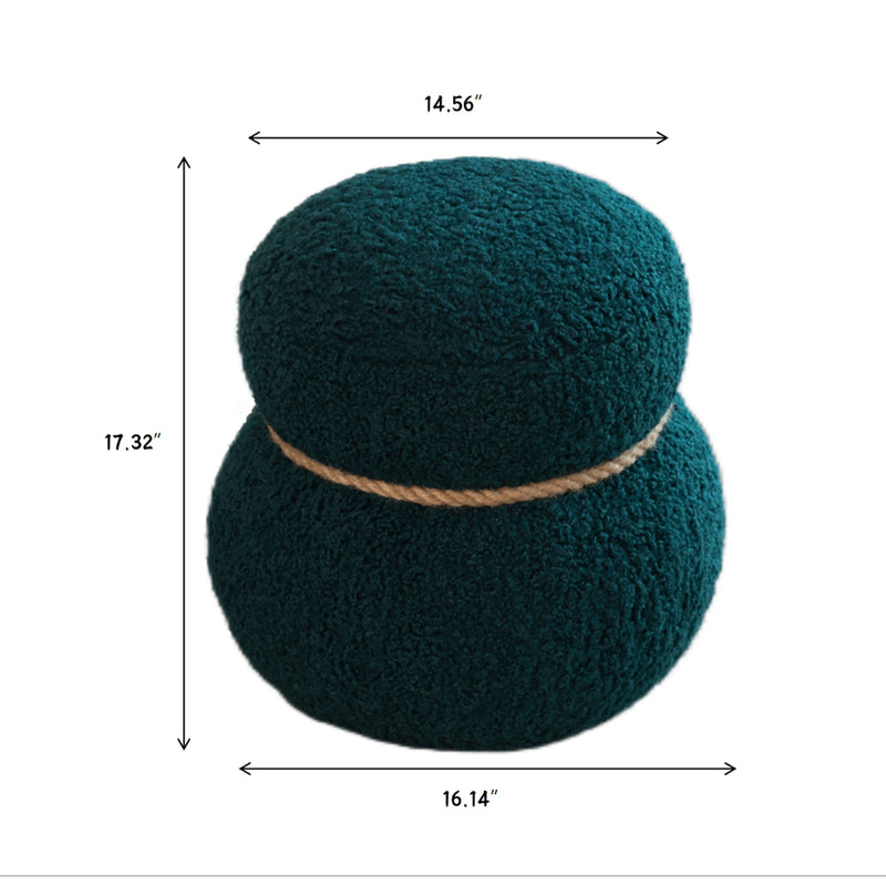 Snowman Stool With Cushion And Solid Wood Frame