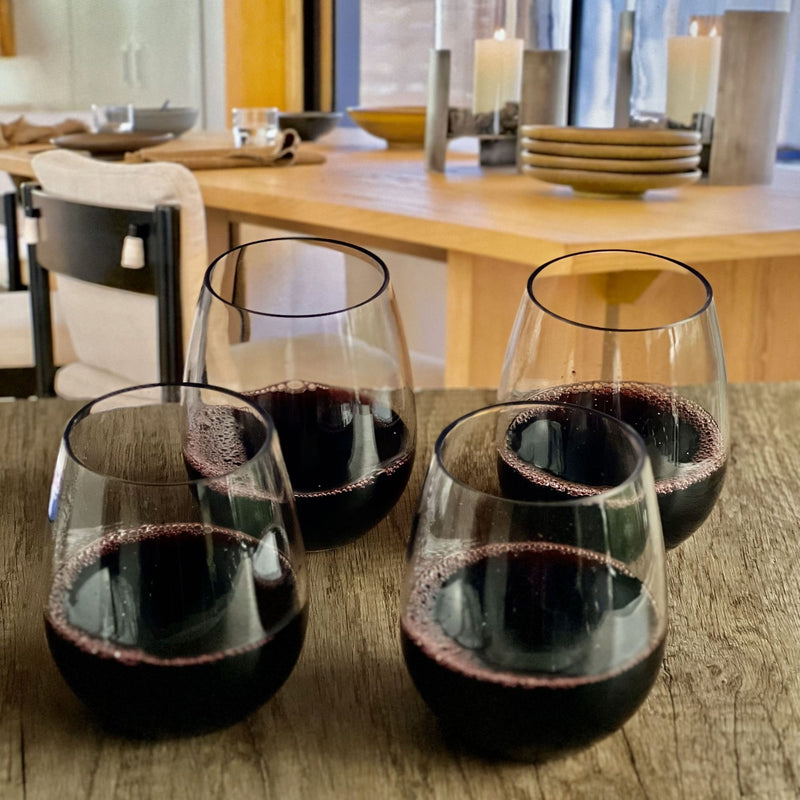 Halo - Oval Tritan Glasses Dof 18Oz, Bpa Free Plastic Water Tumblers (Set of 4) - Clear