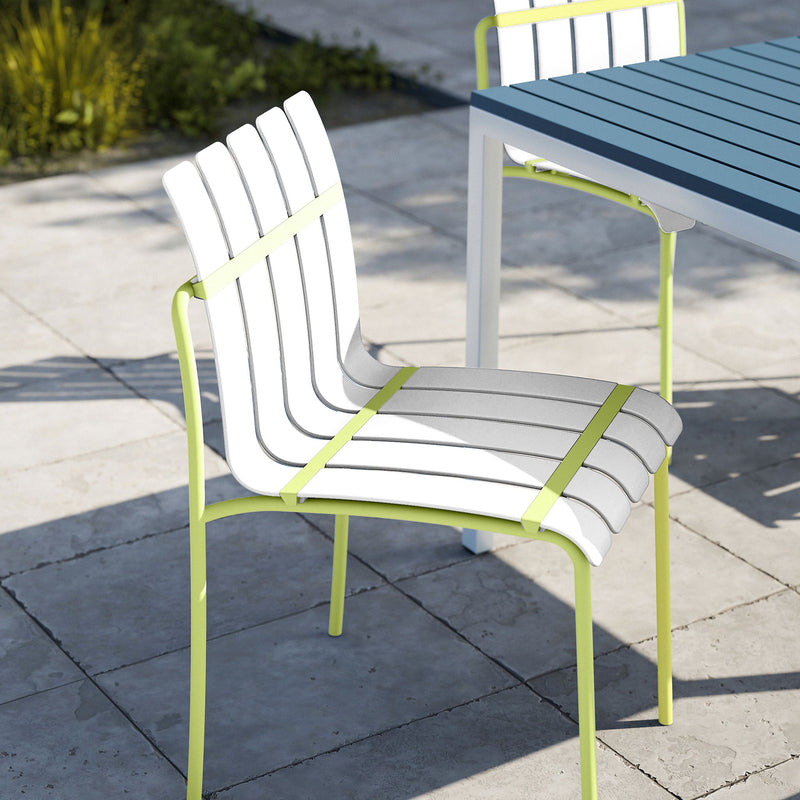 4 Piece Set Of Modern Color Block Designed Single Chairs