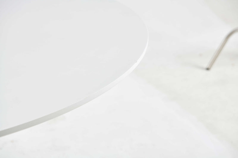 Table Mid-Century Dining Table For 4 - 6 People With Round Table Top, Pedestal Dining Table, End Table Leisure Coffee Table, Cross Leg