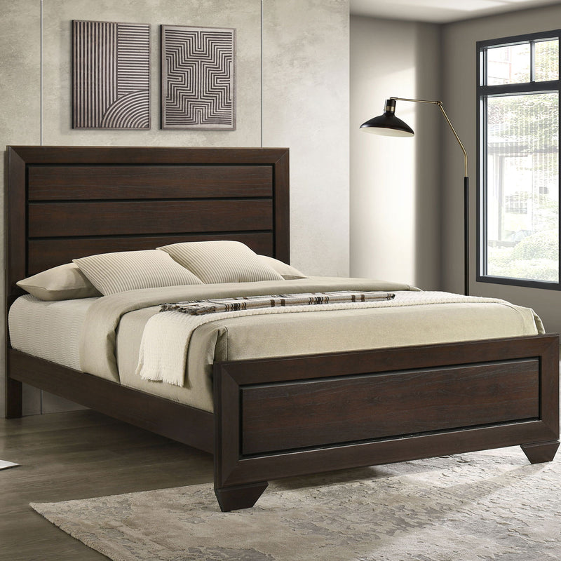 Harrison - Queen Panel Bed - Dark Brown