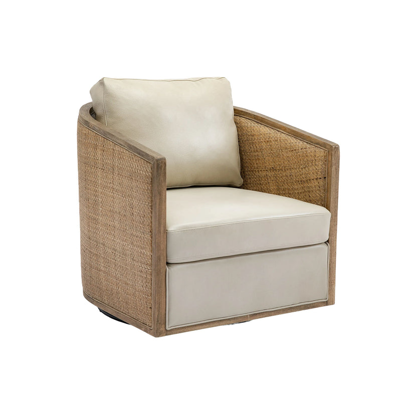 Barrel, Comfy Round Accent Sofa Chair With 360 Degree Swivel, Leisure Arm