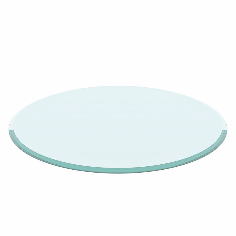 36" Round Tempered Glass Table Top Glass Thick Beveled Polished Edge
