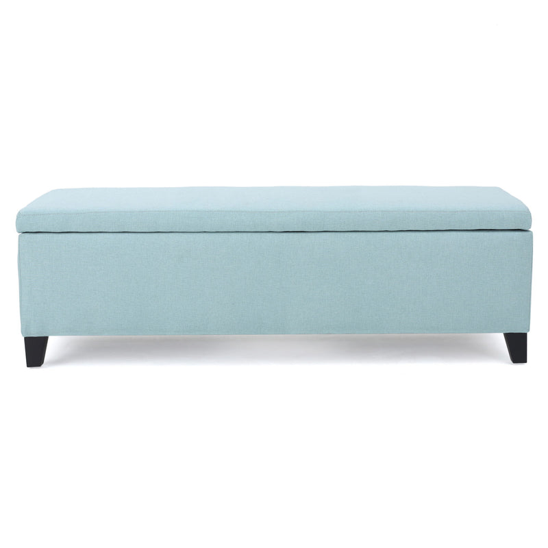 Contemporary Storage Ottoman Bench With Upholstery