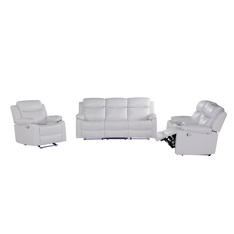 Blanche - Reclining Set With LED Lights With Pillow Top Arms
