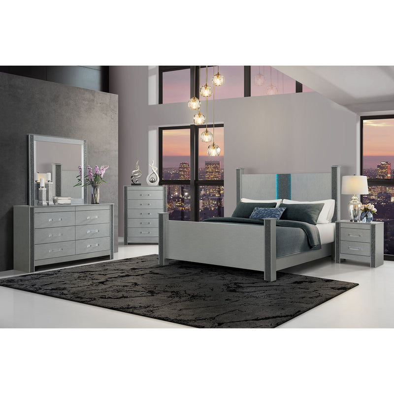 Lorenzo - 5 Piece Bedroom Set With Glittered Detailing