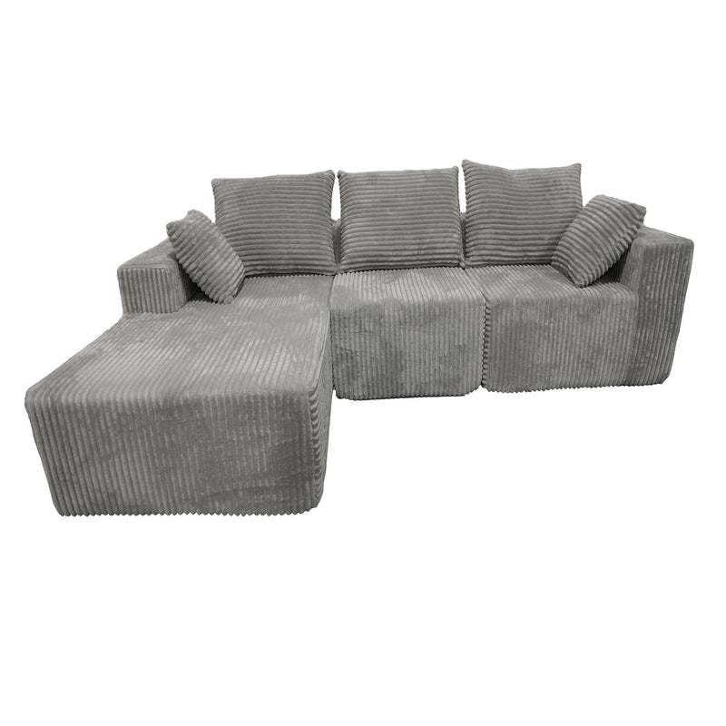 Corner Combination Sofa Sectional Couch With Soft Fabric