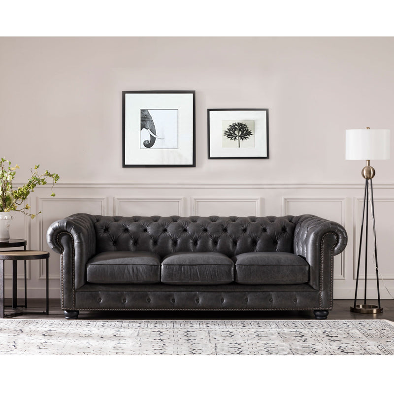 Traditional Tufted Chesterfield Nailhead Sofa