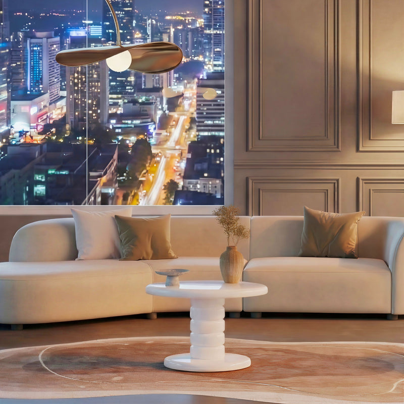 Stacked Cobblestone End Table