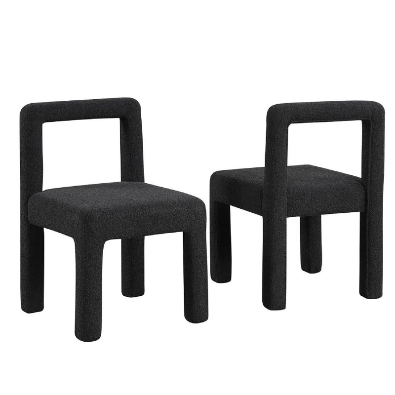 Dining Chairs With Square Open Back (Set of 2)