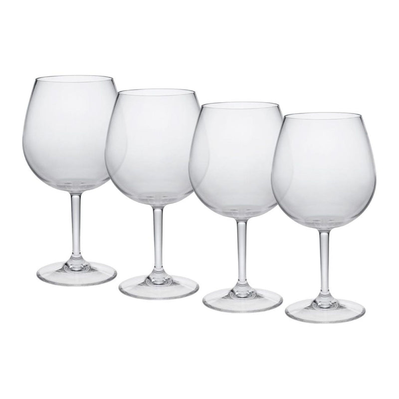 Leadingware Plastic Wine Glasses (Set of 4), Unbreakable Bpa Free Tritan 23Oz - Clear