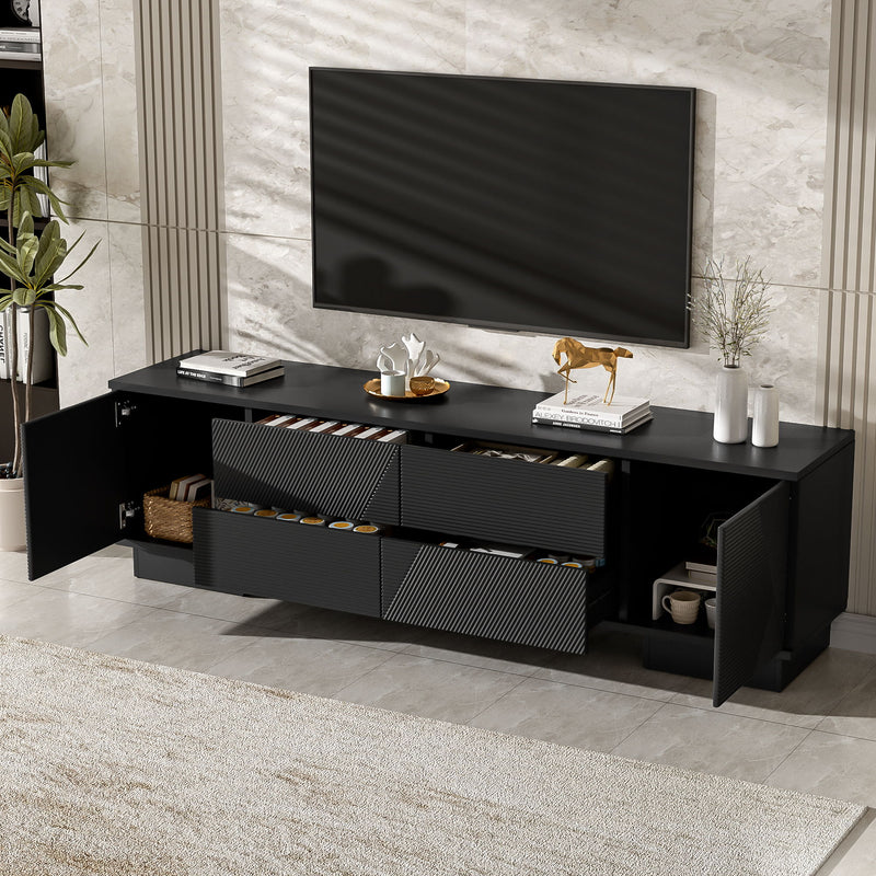 Modern TV Stand With Storage Cabinets, 4 Drawers