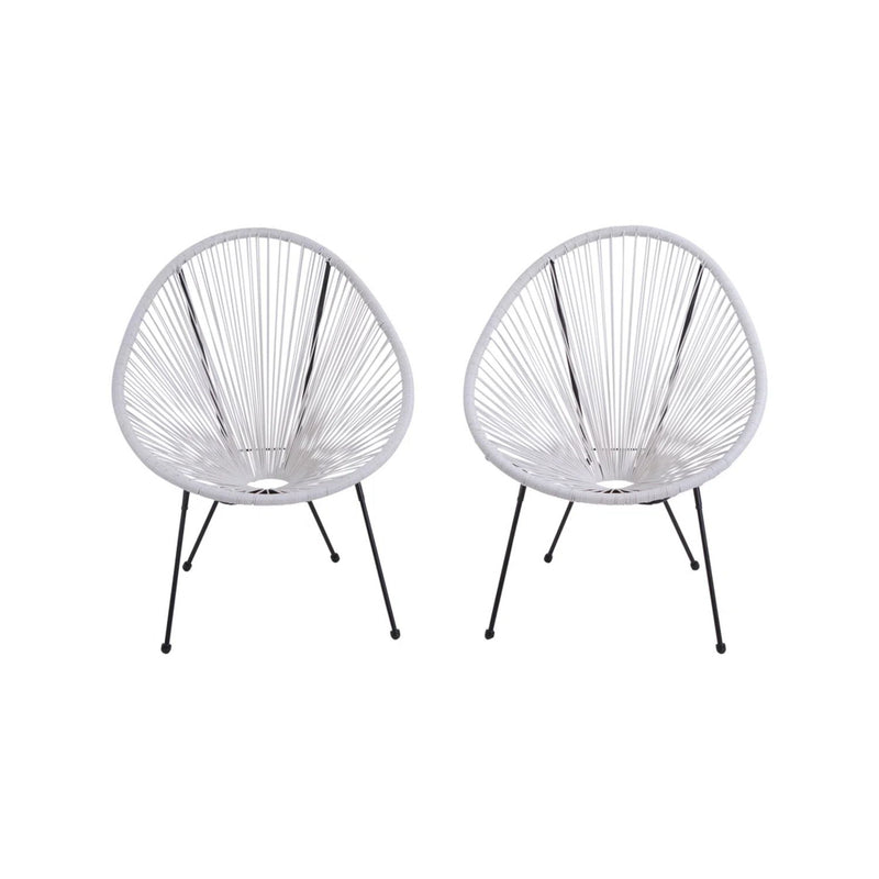 Modern Egg Shaped String Chairs (Set of 2)