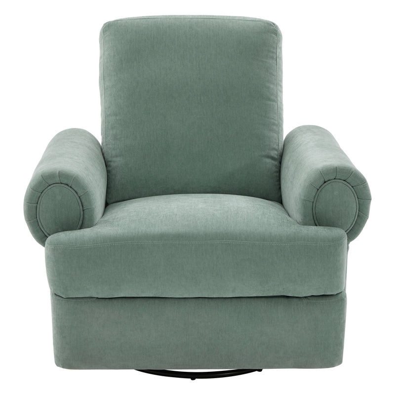 Manual Swivel Recliner Rocker Chair With Adjustable Backrest