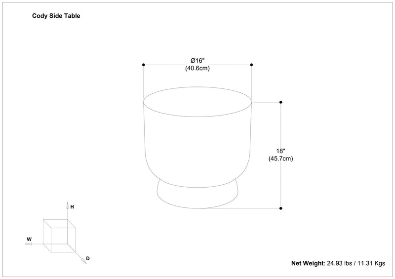 Cody - Cast Aluminum Side Table - Bronze