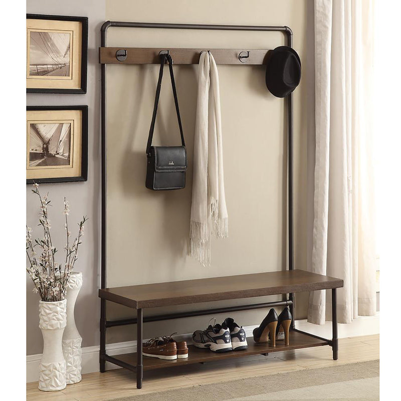 Hall - Tree With 5 Coat Hooks - Brown