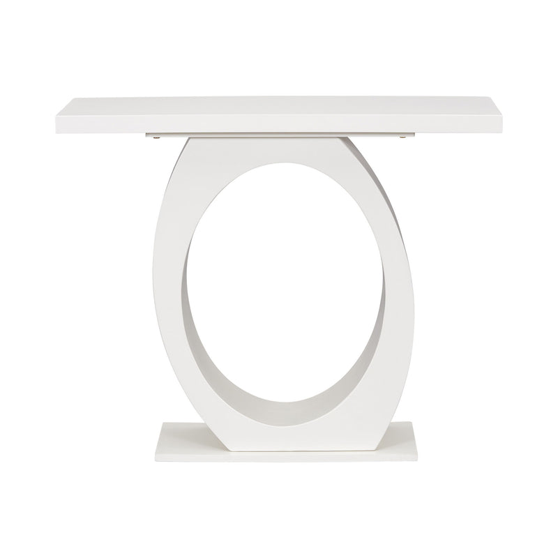 Console Table With Oval Base And Reinforced Bottom Plate