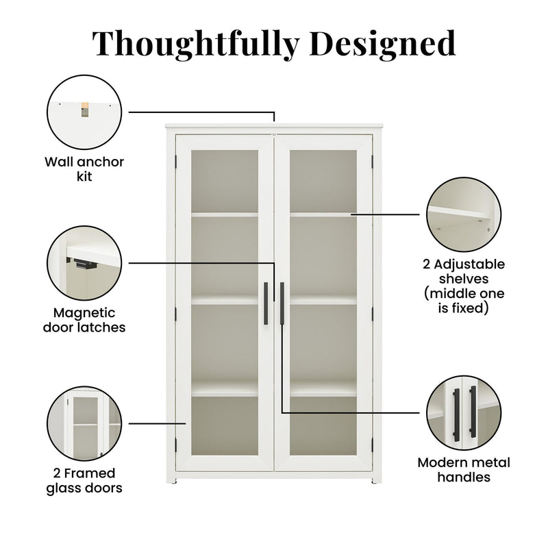 Lulu - Curio Cabinet - White Oak