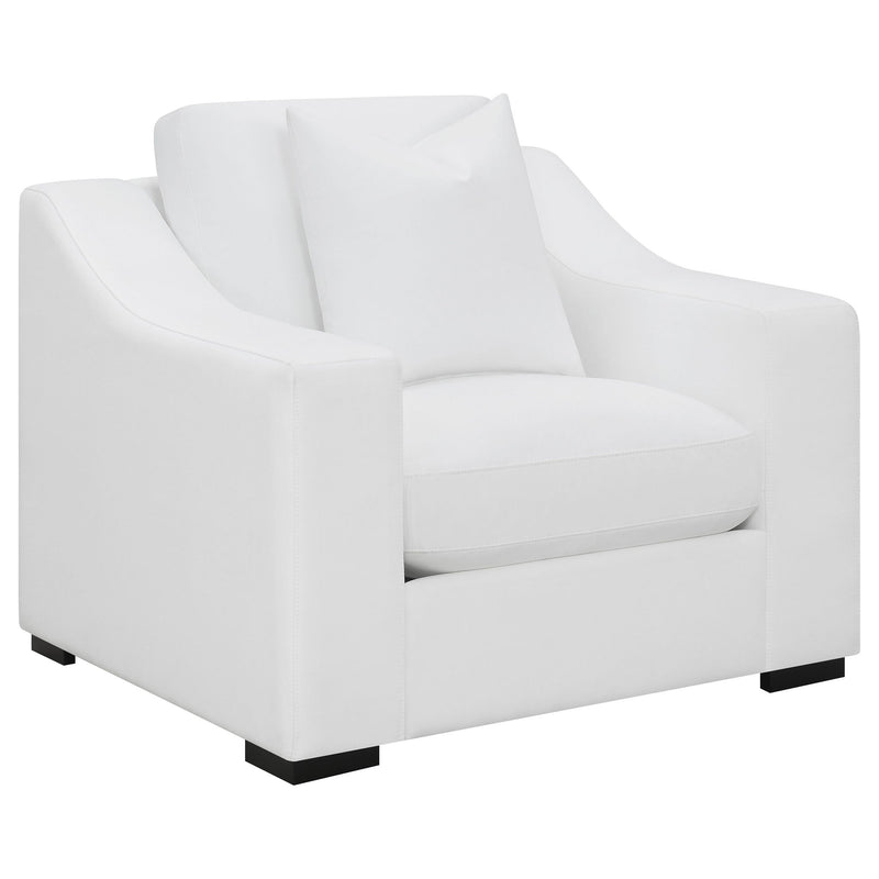 Chelan - Upholstered Sloped Arm Accent Chair - White