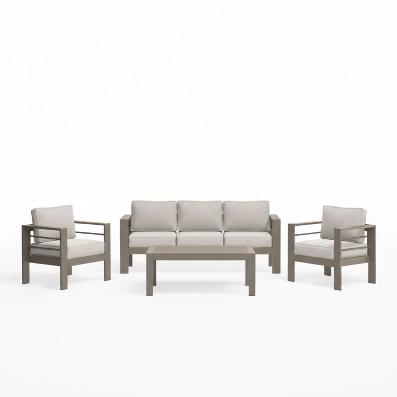 Outdoor Patio Set, All-Weather With Thick Cushions