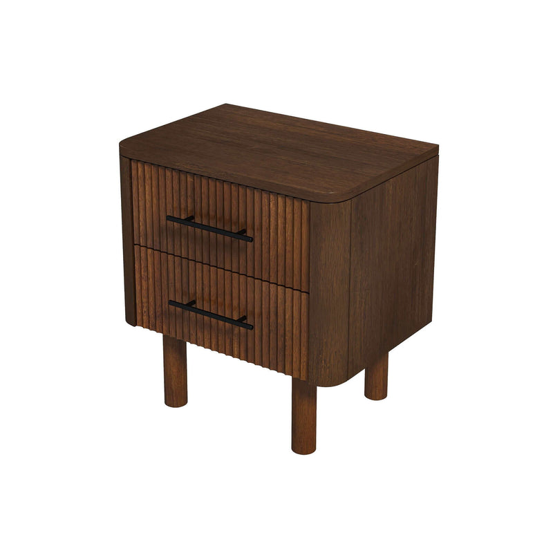 Logan - Nightsd Bed Side Tables With 2 Drawers - Brown