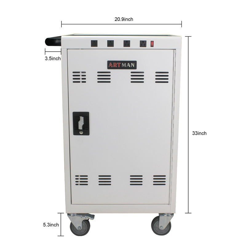 Mobile Charging Cart For Tablets Laptops 35, Device Capacity Matt Metal