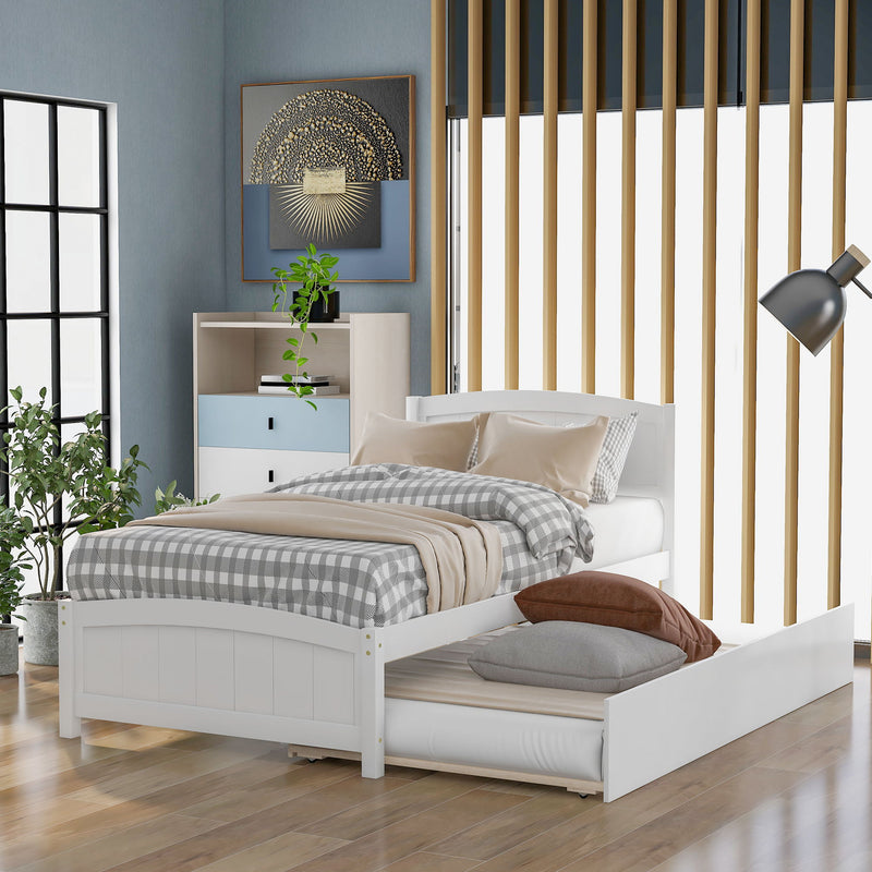 Platform Bed & Headboard, Footboard And Wood Slat Support