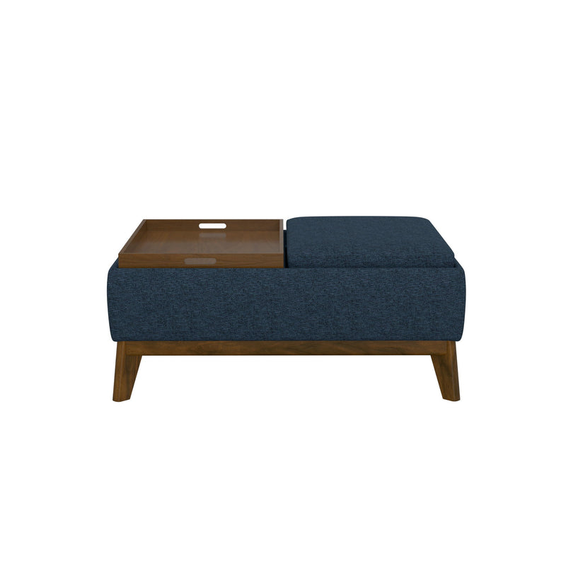 Reversible Tray Ottoman - Blue