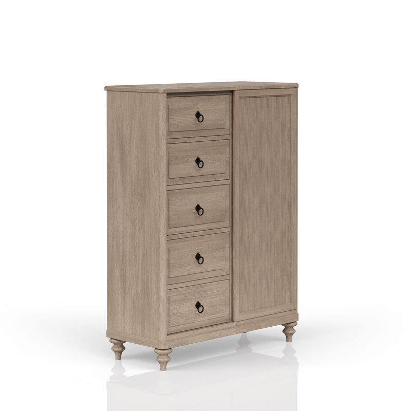 5 Drawer Door Chest - Sand
