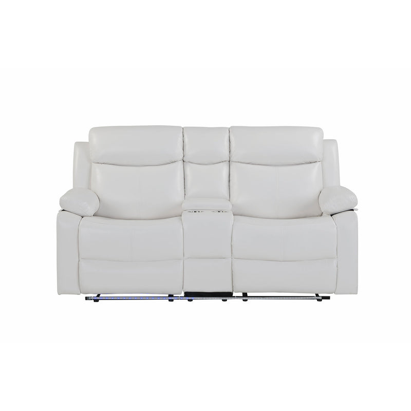 Blanche - Console Reclining Loveseat With LED Lights