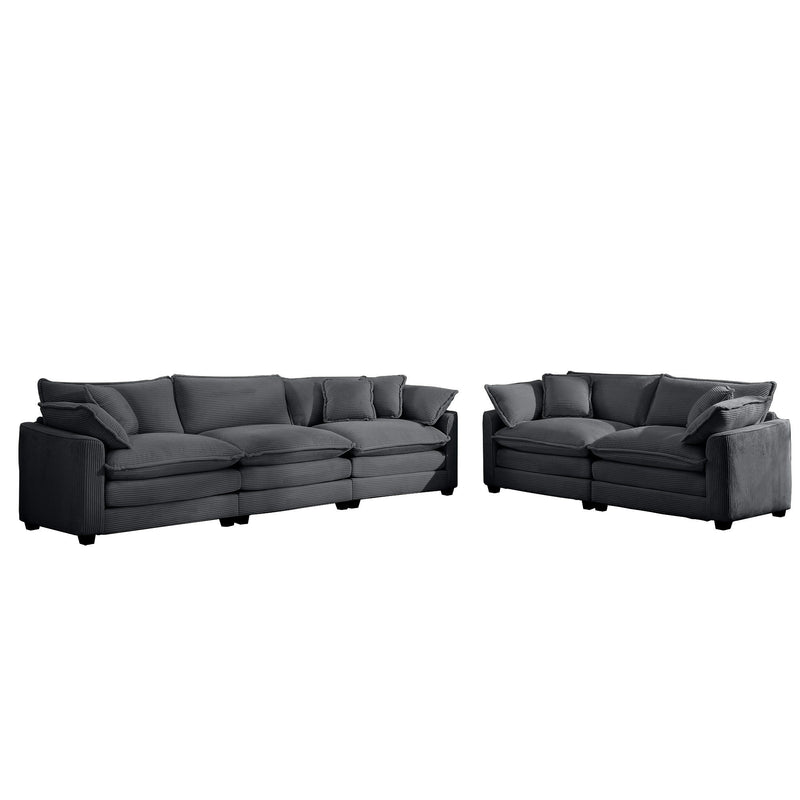 Elegant Oversized Sectional Sofa Set With Deep Seats And Flexible Layout