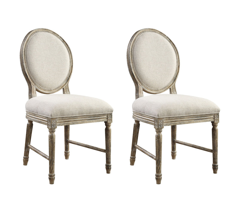 Upholstered Dining Chairs (Set of 2) - Brown
