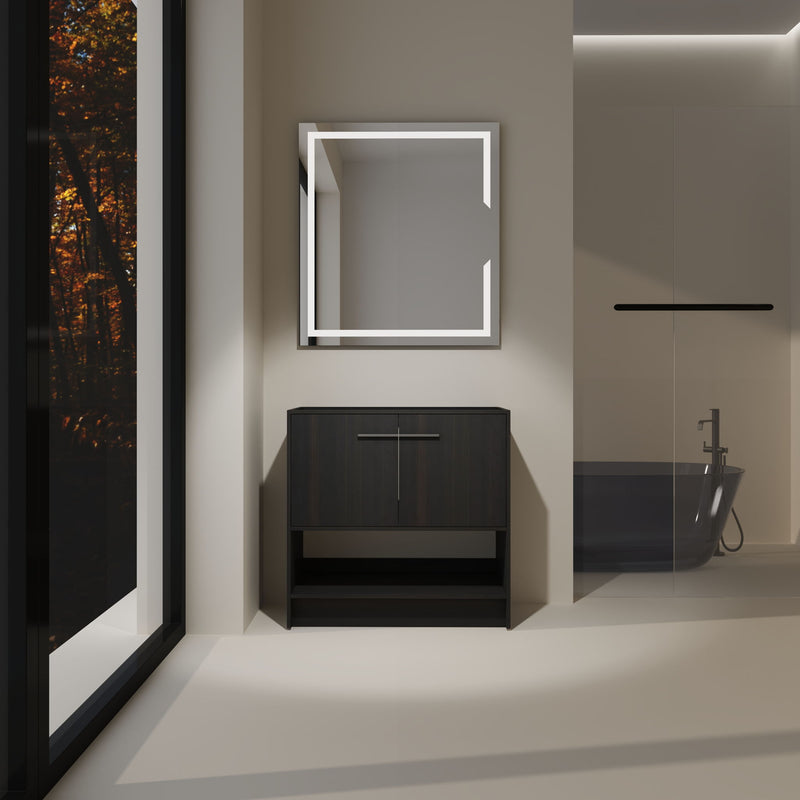 Modern Freestanding Bathroom Vanity With 2 Doors