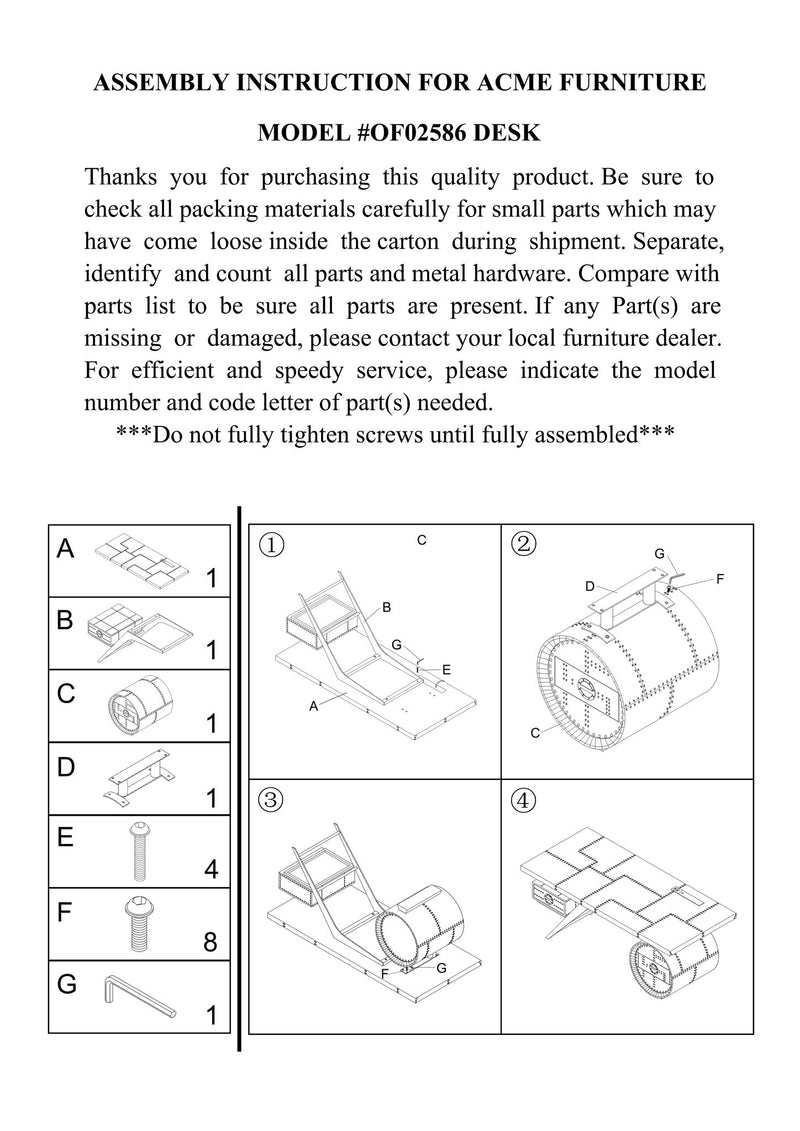 Brancaster - Writing Desk With USB Port - Bronze