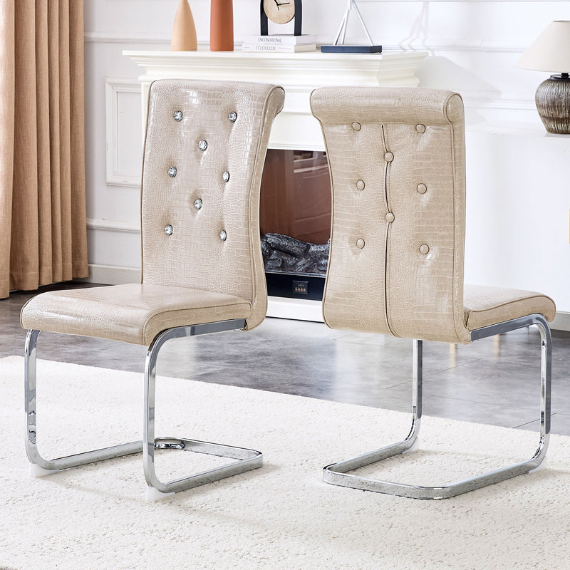 Elegant Design Upholstered Dining Chairs