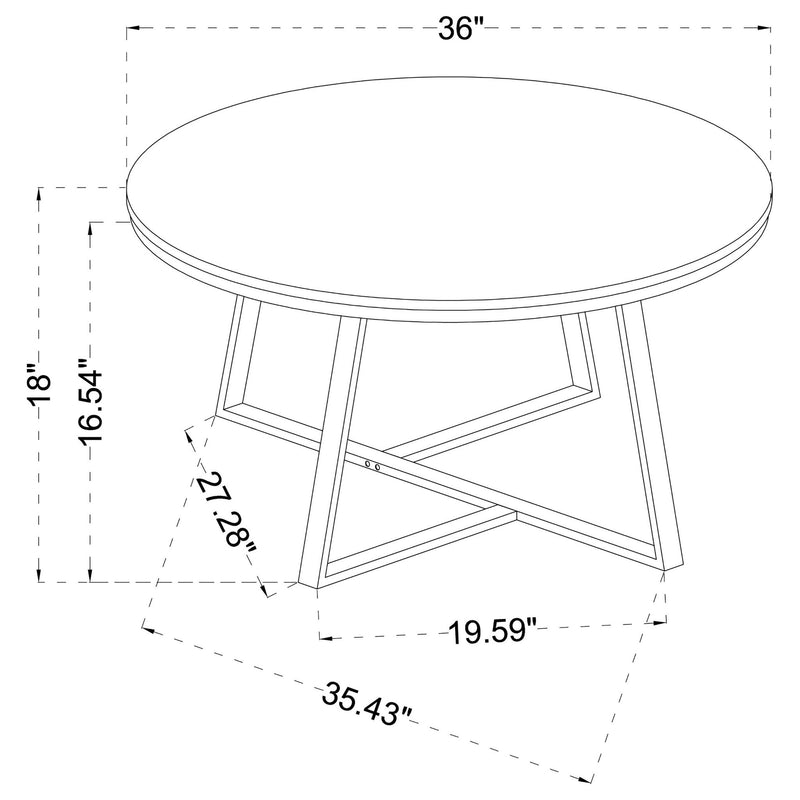 Donovan - Coffee Table With Round Top - White