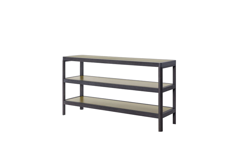 Console Table With Insets - Black