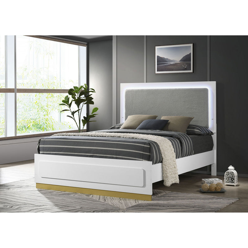 Sophia - Panel Bed With LED Headboard