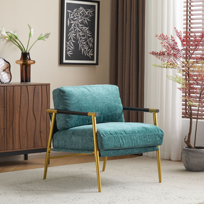 Modern Accent Chair With Cushions, Cozy Seating