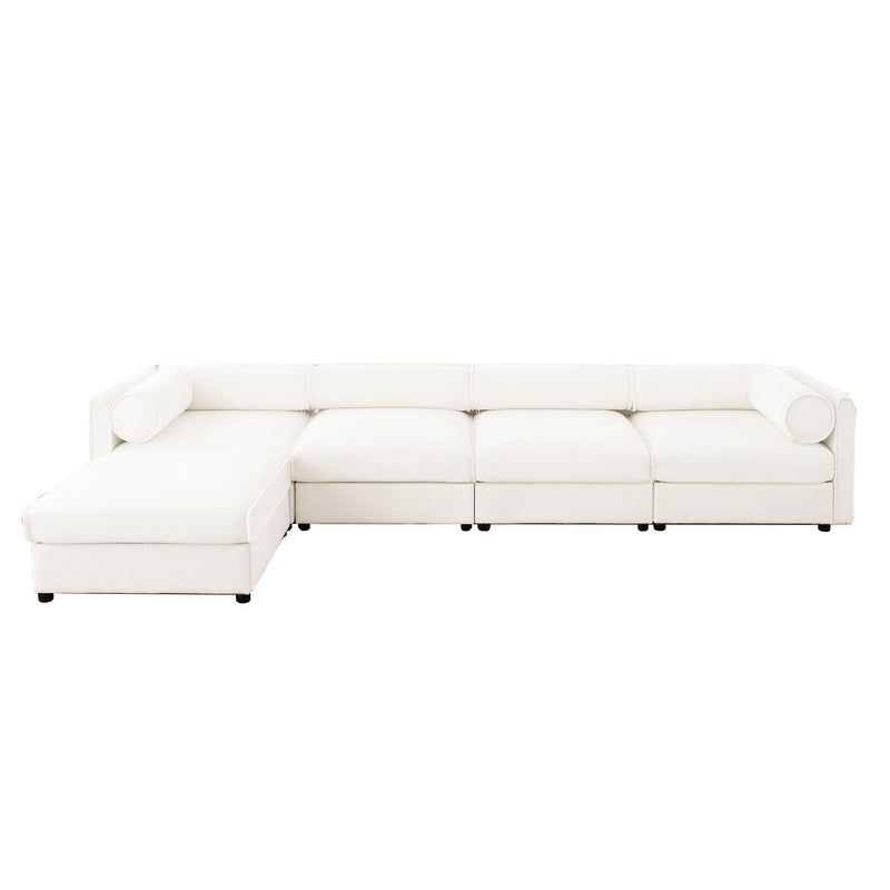 Contemporary Elegant Sofa With Storage And Ottoman