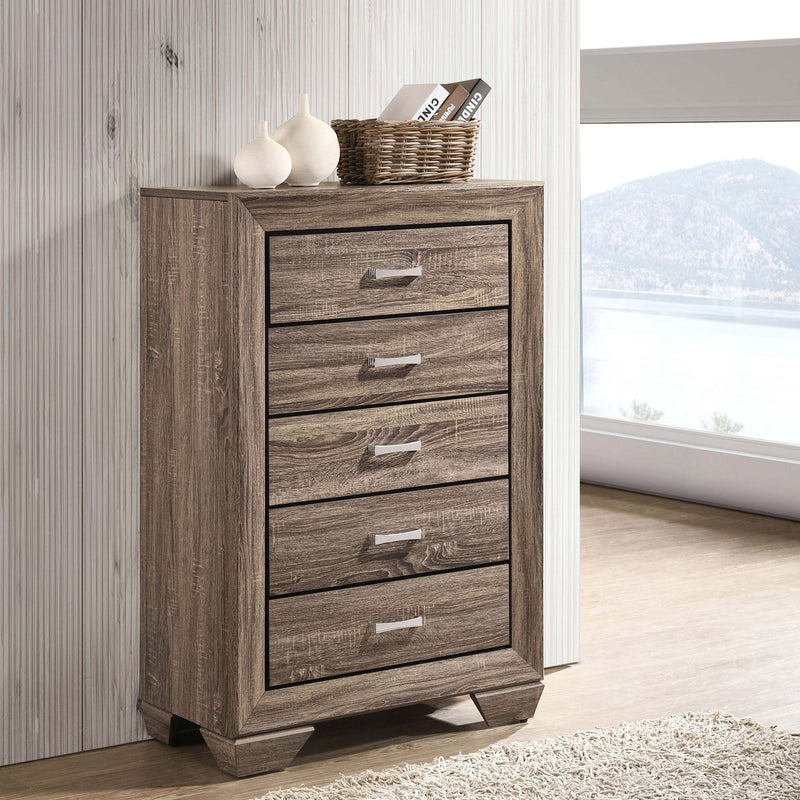 Harrison - 5 Drawer Bedroom Chest - Taupe
