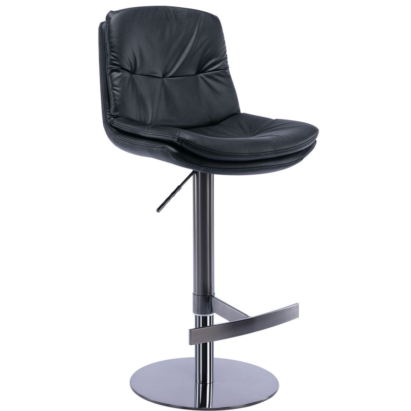 Swivel Bar Stool, Titanium Stainless Steel Base And Footrest, Grade, Bar Chair With Backrest