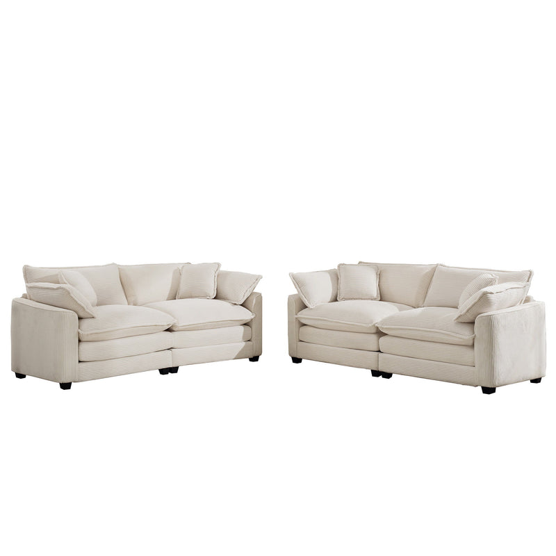 Elegant Oversized Sectional Sofa Set With Deep Seats And Flexible Layout
