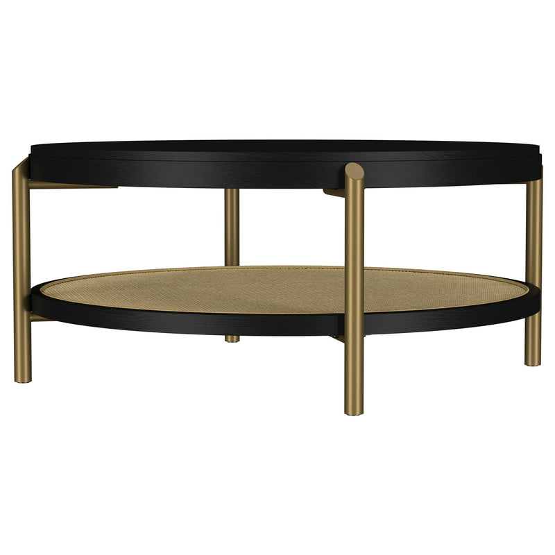 Benson - 3 Piece Round Coffee And End Table Set - Black