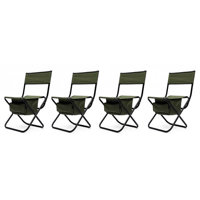 Folding Outdoor Chairs With Storage Bag, Portable Chair For Indoor, Outdoor Camping, Picnics And Fishing
