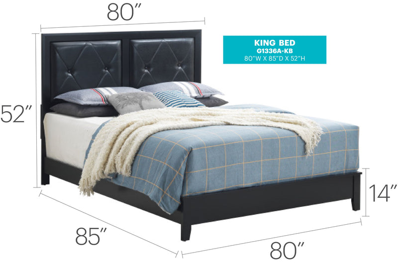 Padded Headboard Bed