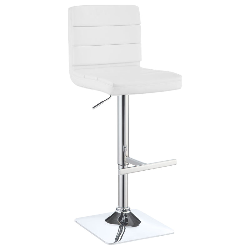 Fresco - Upholstered Adjustable Bar Stool (Set of 2) - White