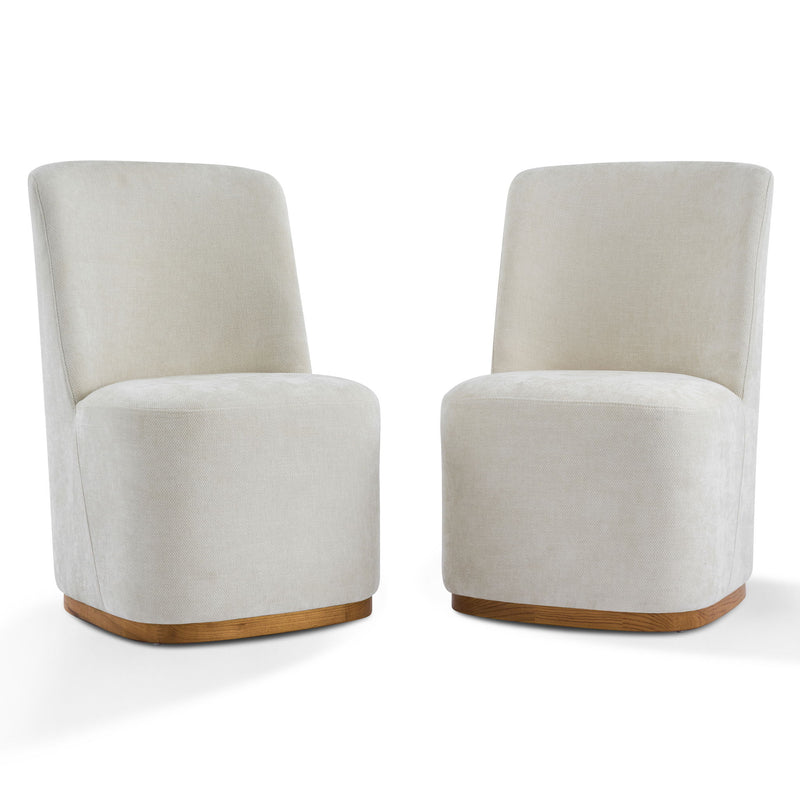 Indoor Upholstered Dining Chair (Set of 2) - Beige